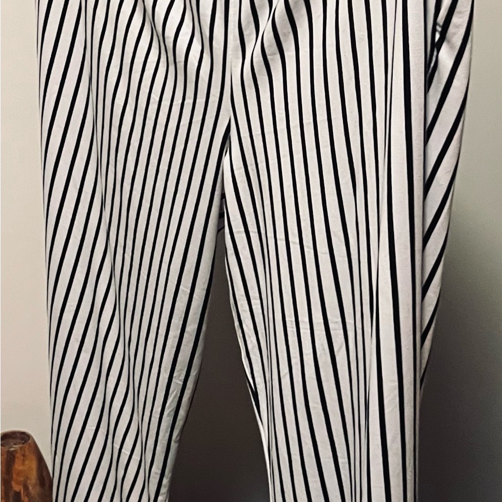 Black and White Striped women’s Slacks.
